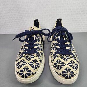 Kate Spade Flower Lift Knit Geo Fashion Lace Up Sneakers Shoes size 6.5